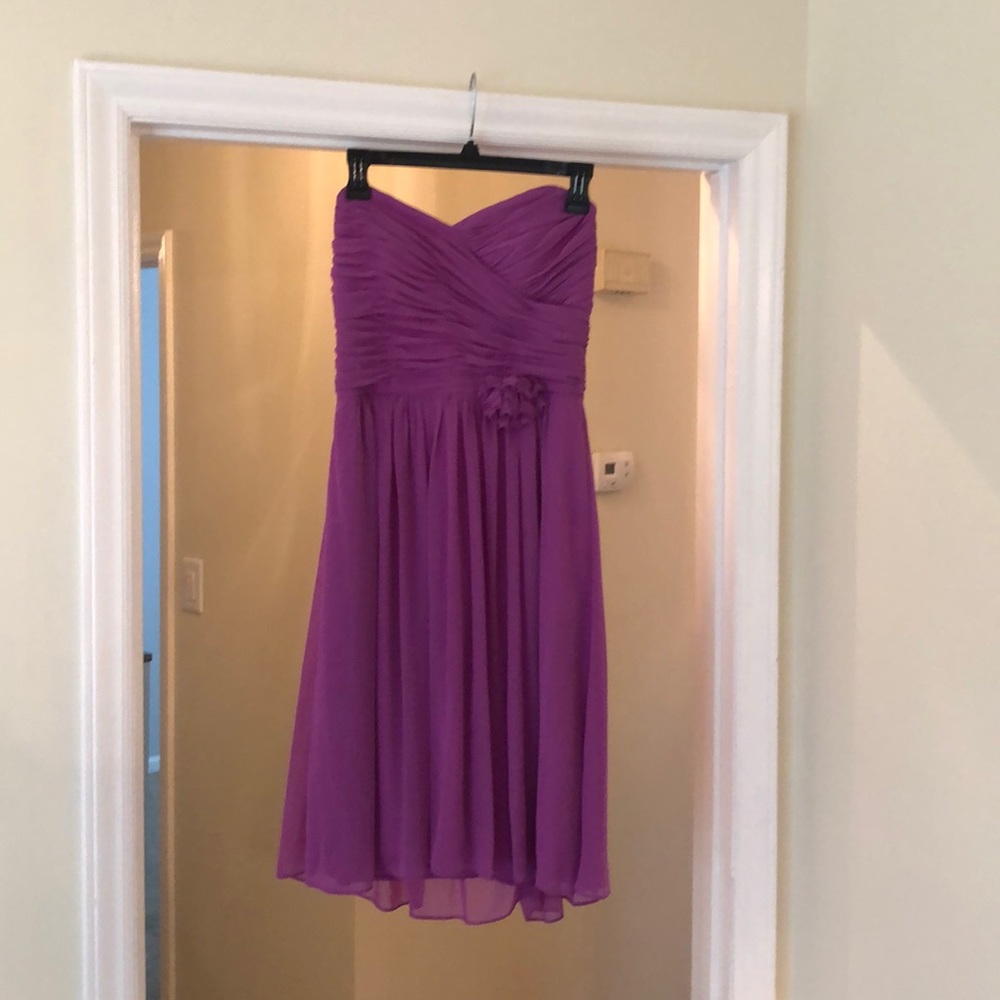 Knee length strapless dress worn once in wedding